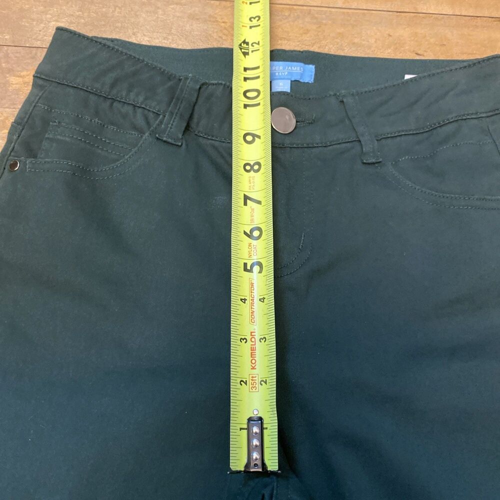 Draper James RSVP Pants Women’s Size 6 Stretch Forest Green Skinny - Picture 5 of 11